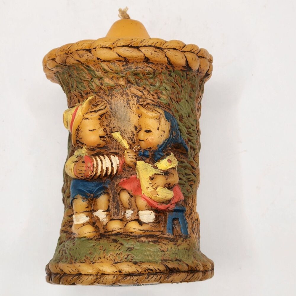 Vintage 1978 Alpine Originals Hand Crafted Painted Candle Children Musical 4"